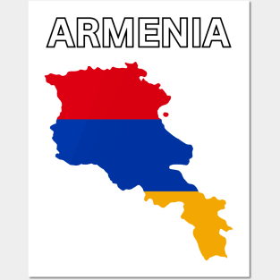 Armenia Flag Map Posters and Art
